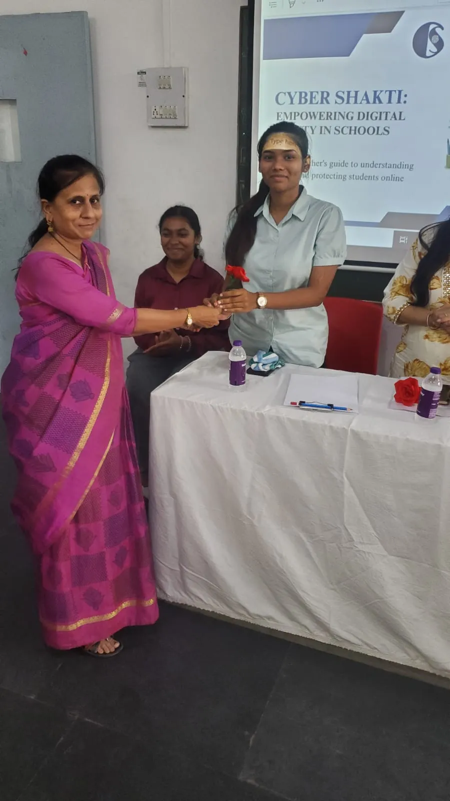 Felicitation during CyberShakti event